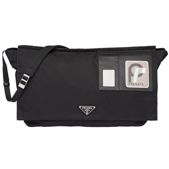 Authentic Prada Leather Trimmed Messenger - Picture 1 of 8